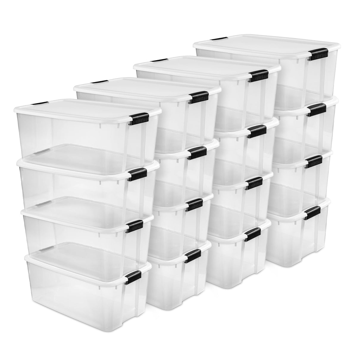 Clear Storage Bins With Secure Latching Lids