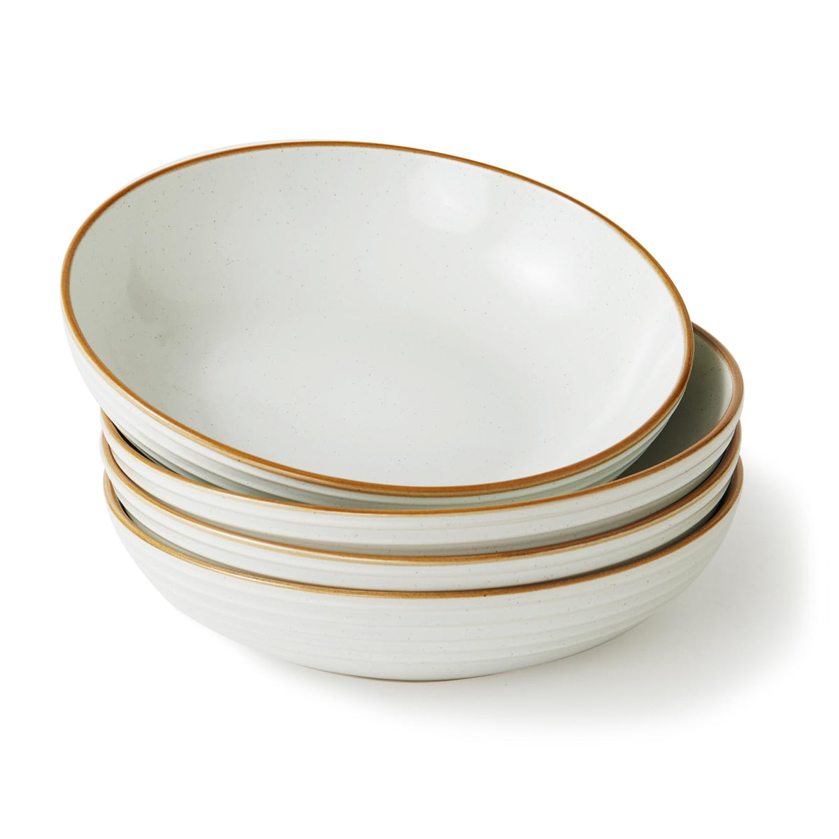 Pasta Bowl Set With Coastal-Inspired Finish