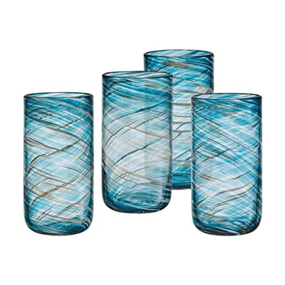 Color Swirl Dinnerware Set With Artisan Glaze