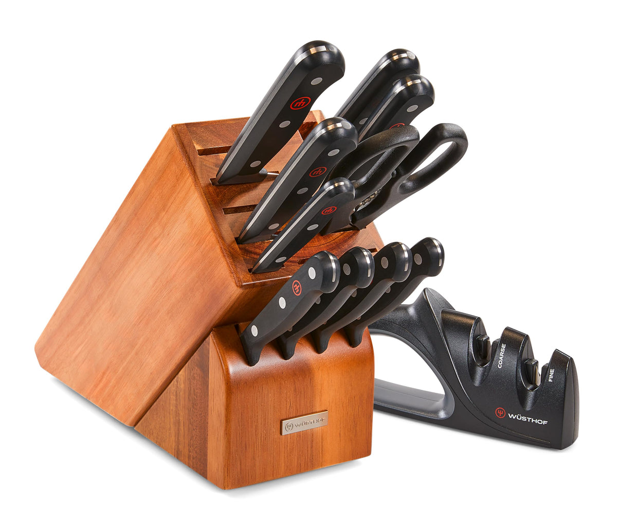 Gourmet Knife Block Set With Precision Steel Blades
