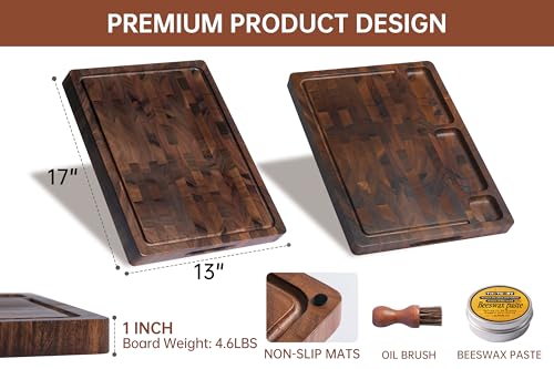 End-Grain Walnut Cutting Board With Solid Build