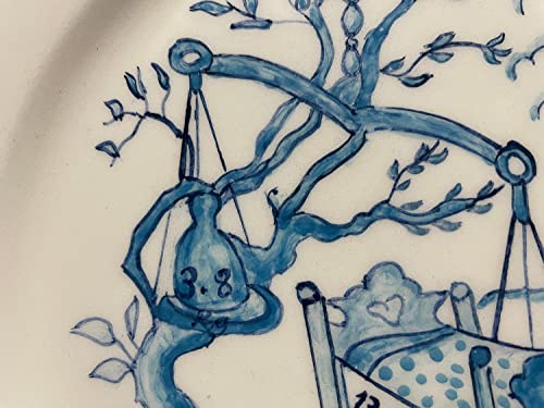 Personalized Ceramic Plate With Hand-Painted Detail