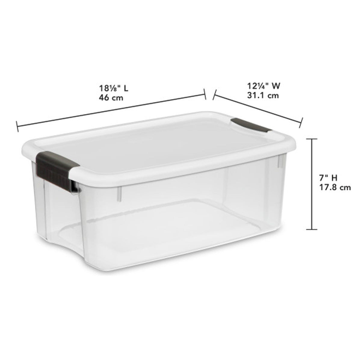 Clear Storage Bins With Secure Latching Lids