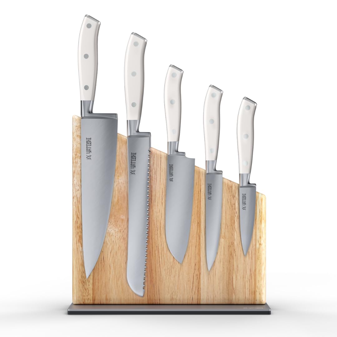 Professional Knife Block Set With High-Carbon Blades