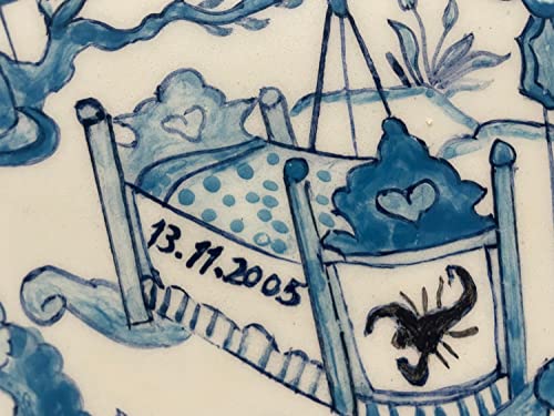 Personalized Ceramic Plate With Hand-Painted Detail