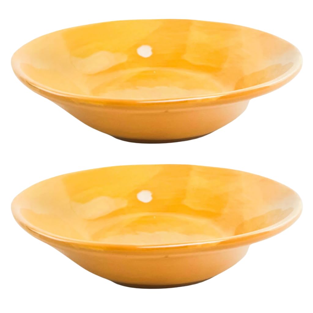 Tuscan Ceramic Pasta Bowl Set With Rustic Glaze
