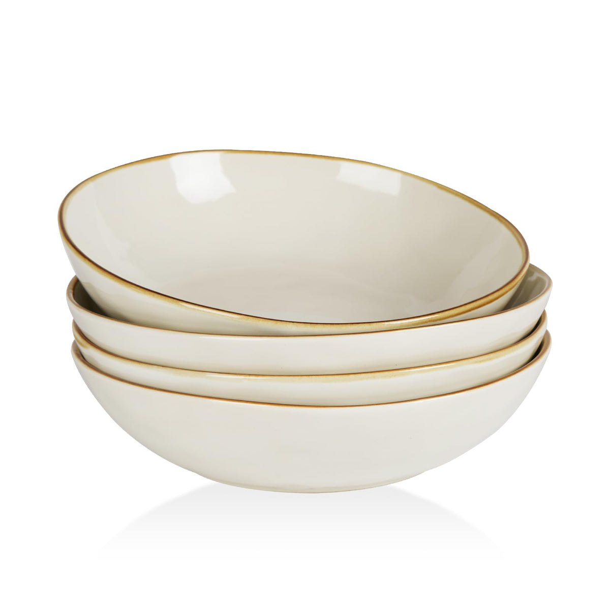 Pasta Bowl Set With Coastal-Inspired Finish