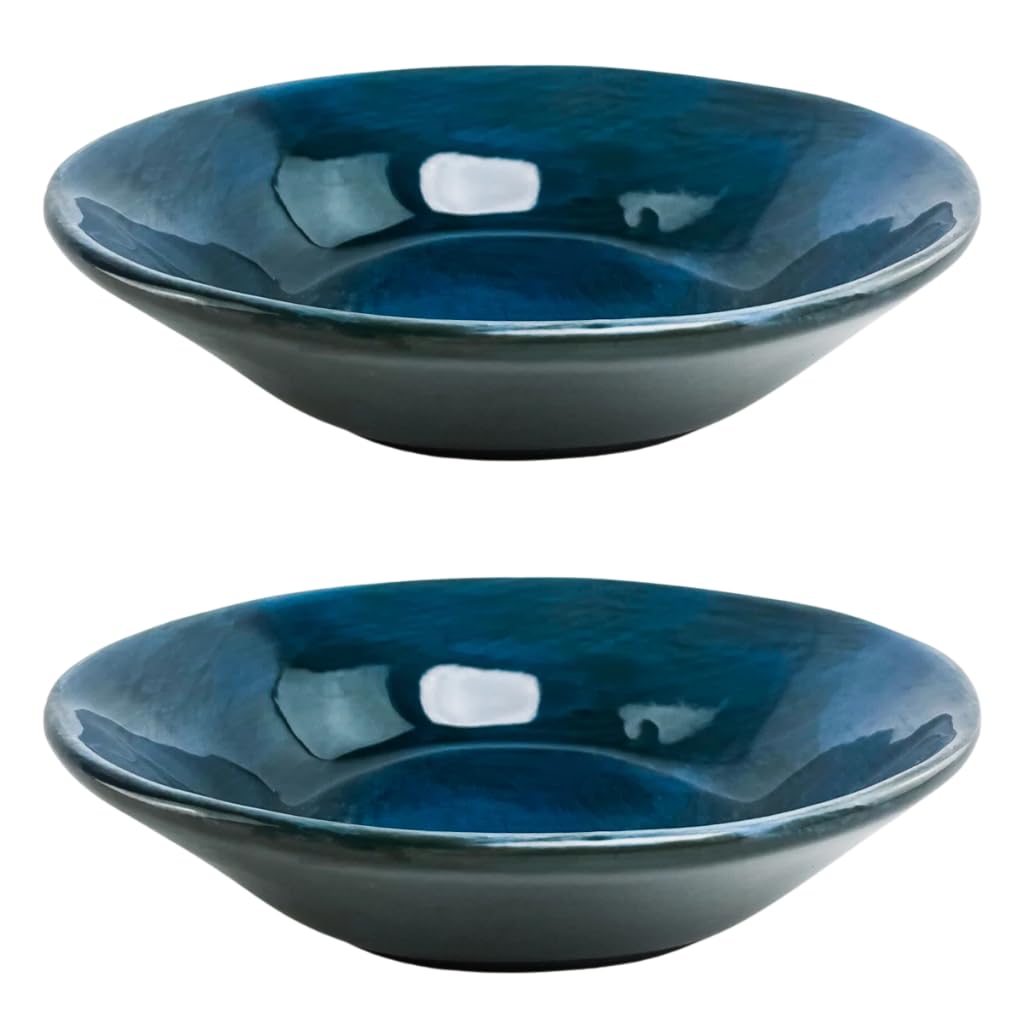 Tuscan Ceramic Pasta Bowl Set With Rustic Glaze