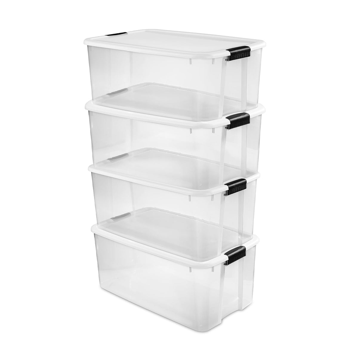 Clear Storage Bins With Secure Latching Lids