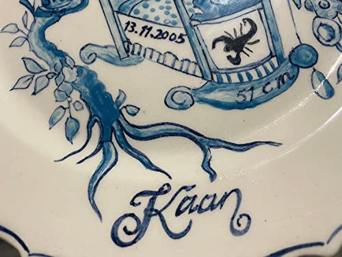 Personalized Ceramic Plate With Hand-Painted Detail