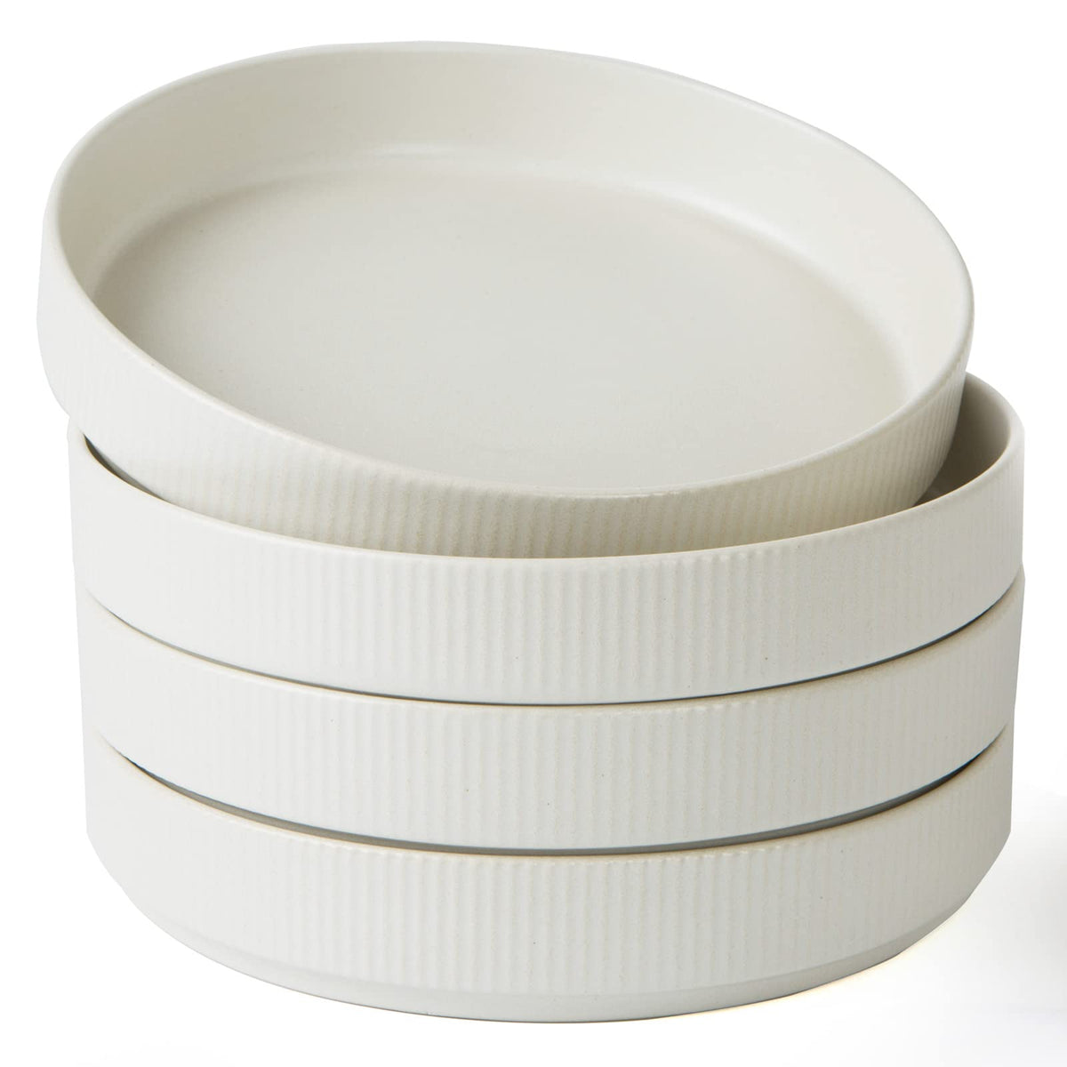 Wide Pasta Bowl Set With Star-Inspired Finish