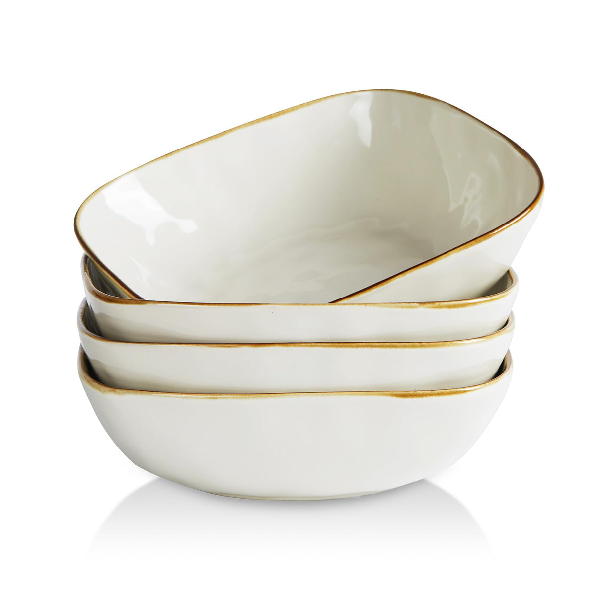 Pasta Bowl Set With Coastal-Inspired Finish