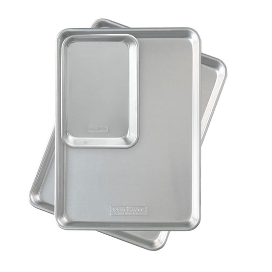 Aluminum Half Sheet Pan Set With Natural Finish