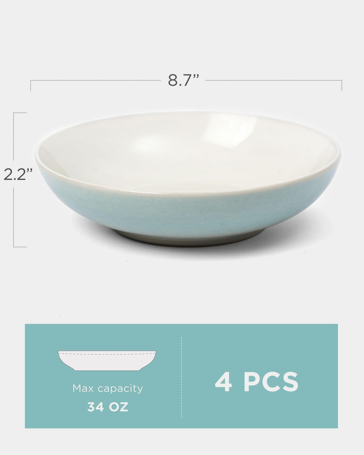 Pasta Bowl Set With Coastal-Inspired Finish