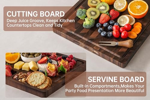 End-Grain Walnut Cutting Board With Solid Build