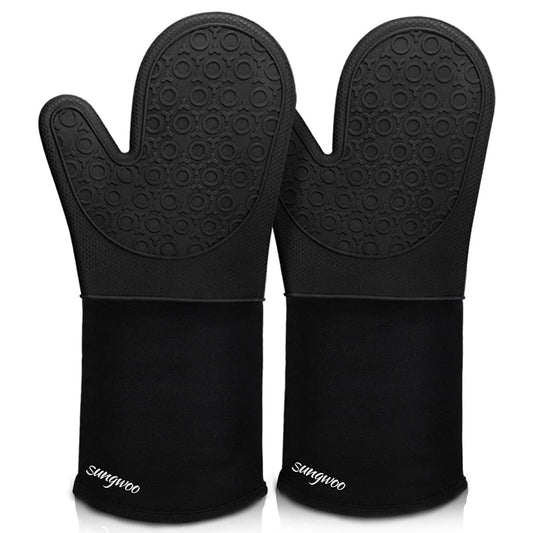 Silicone Oven Mitts With Quilted Non-Slip Grip
