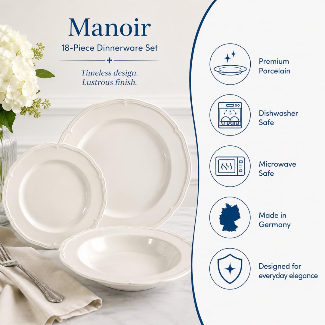 Creamy White Dinnerware Set With Sculpted Details
