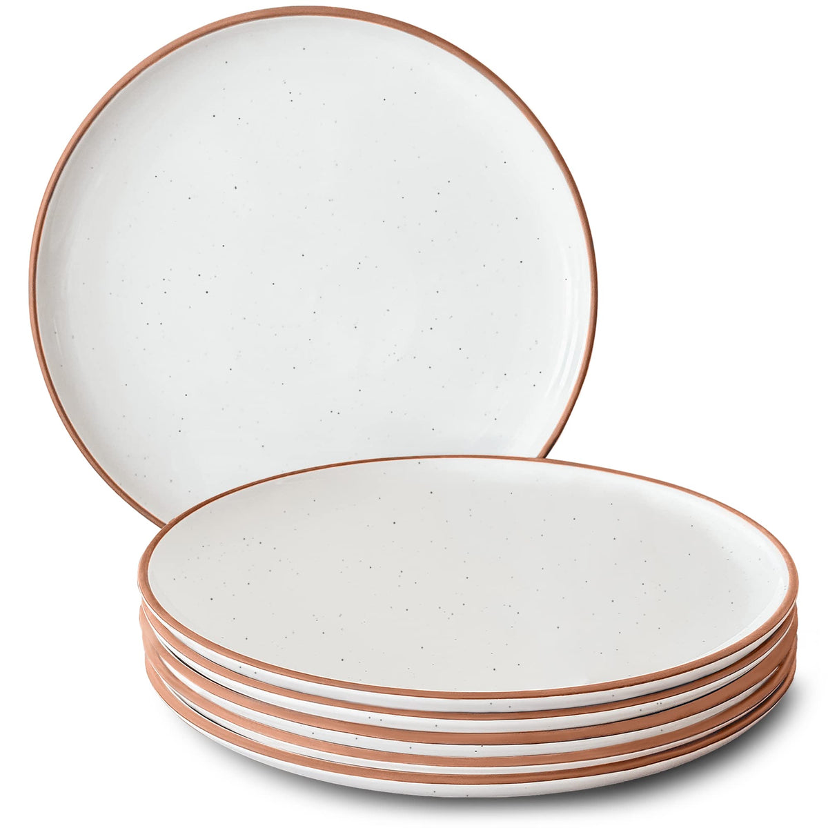 Ceramic Dinner Plate Set With Modern Rustic Glaze