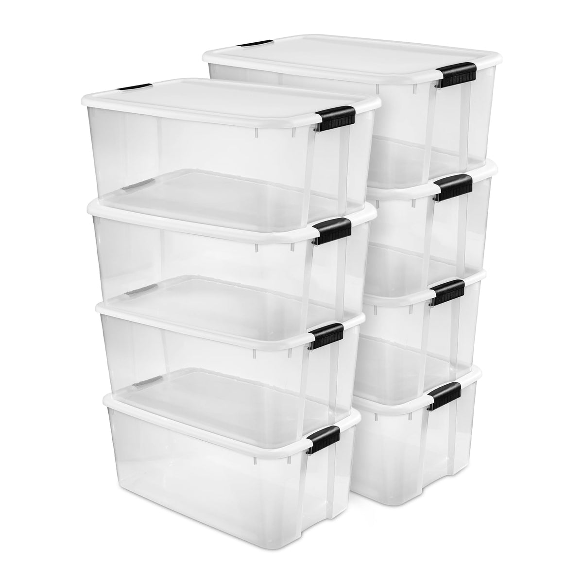 Clear Storage Bins With Secure Latching Lids