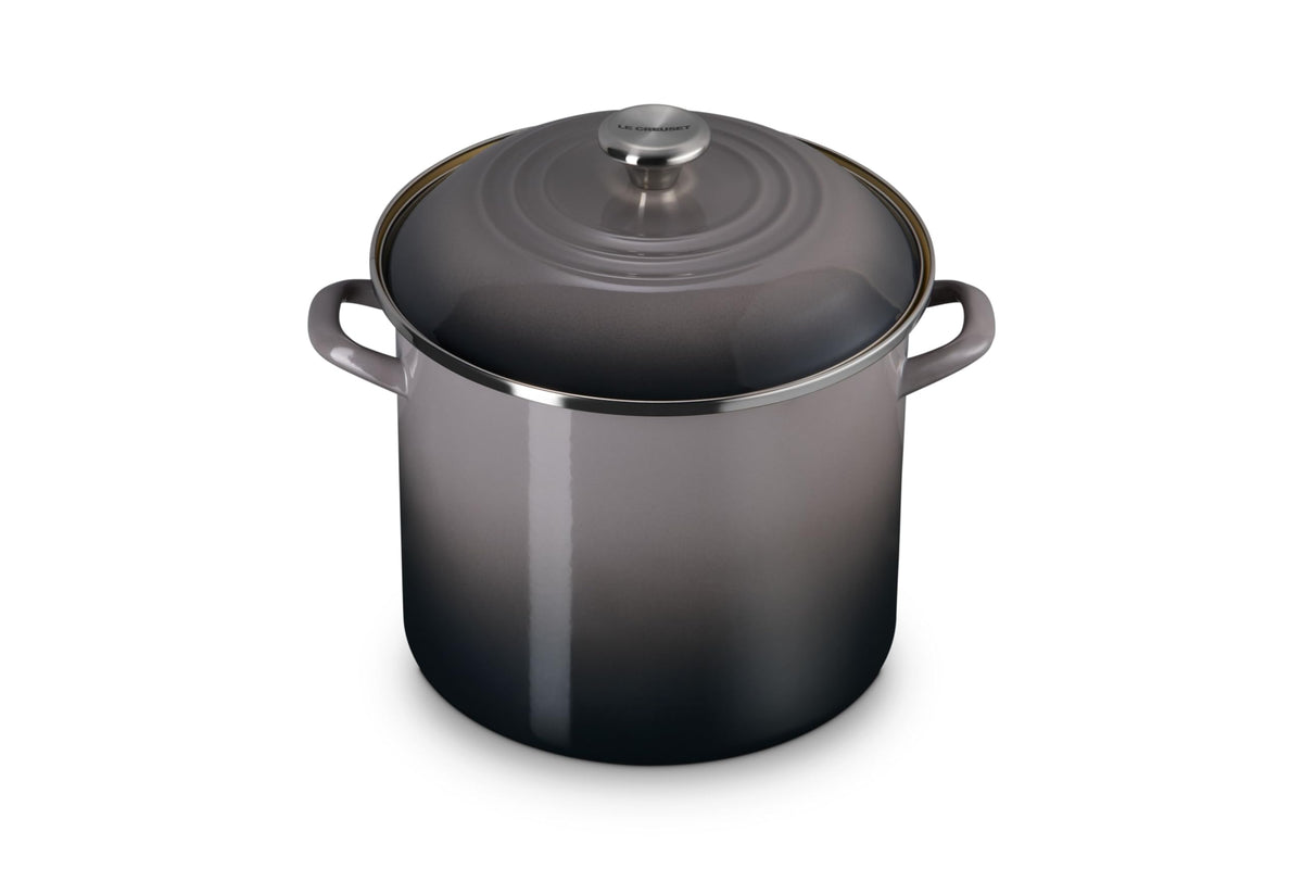 Enameled Steel Stockpot With Traditional Profile