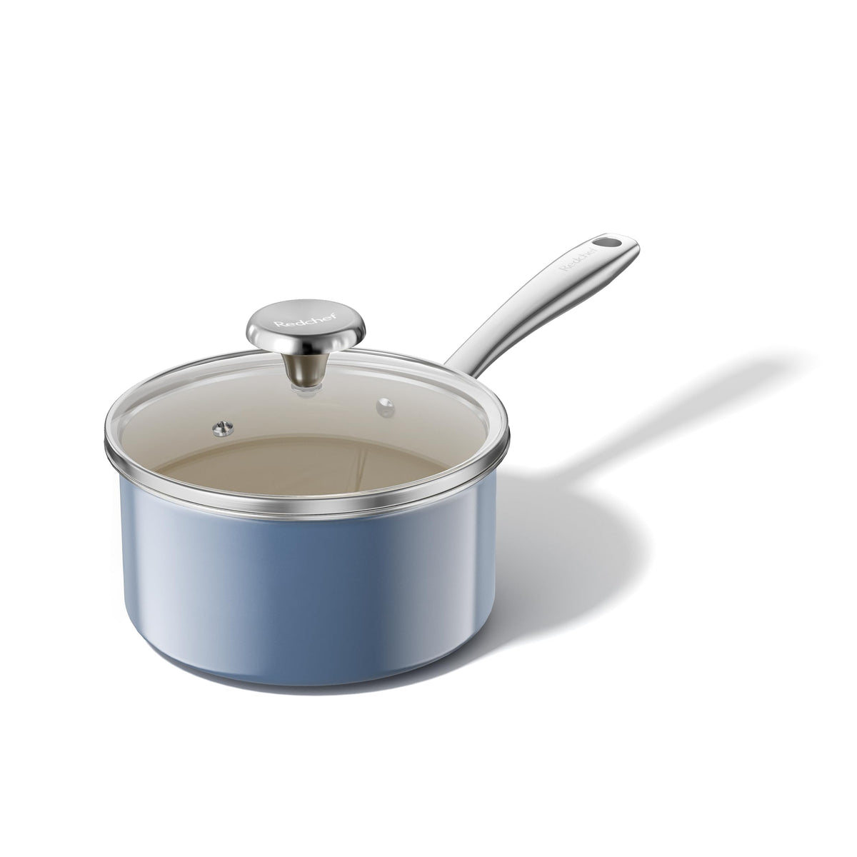 Ceramic Saucepan With Lid & Nonstick Interior