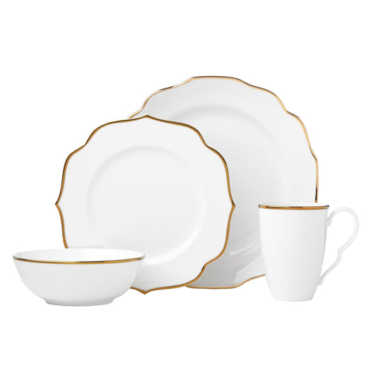 Luxe Accent Plate With Contemporary Gold Detail