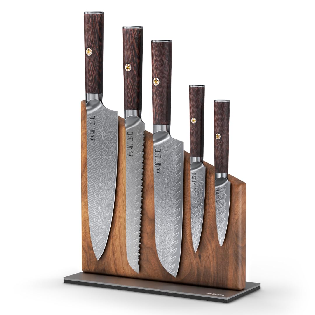 Professional Knife Block Set With High-Carbon Blades