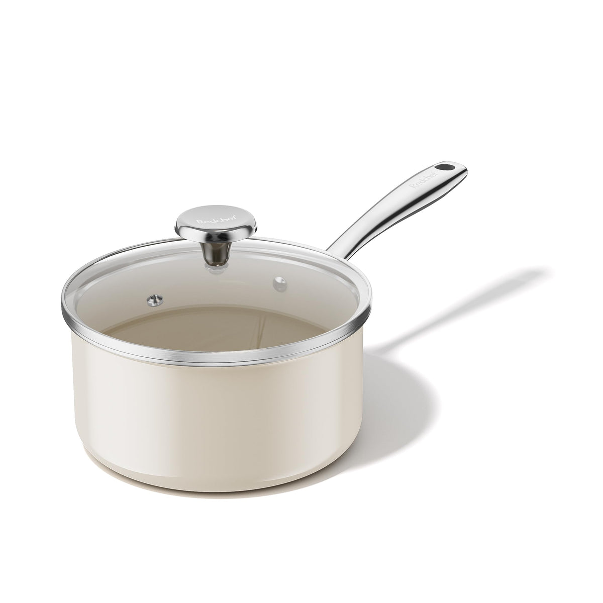 Ceramic Saucepan With Lid & Nonstick Interior