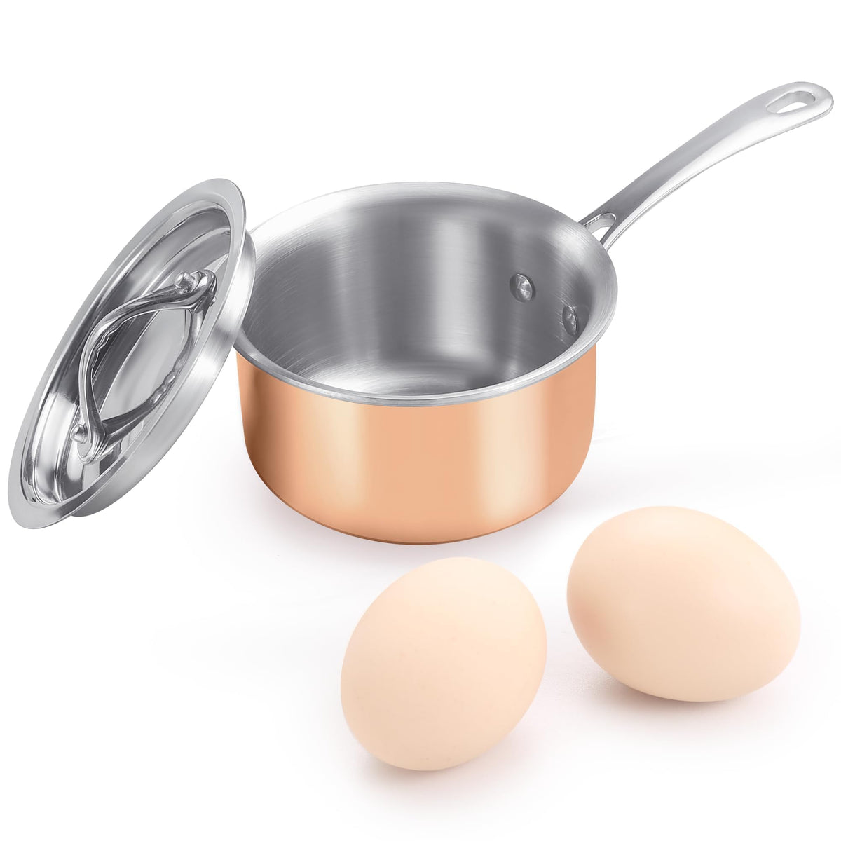 Tri-Ply Stainless Steel Saucepan for Even Heating