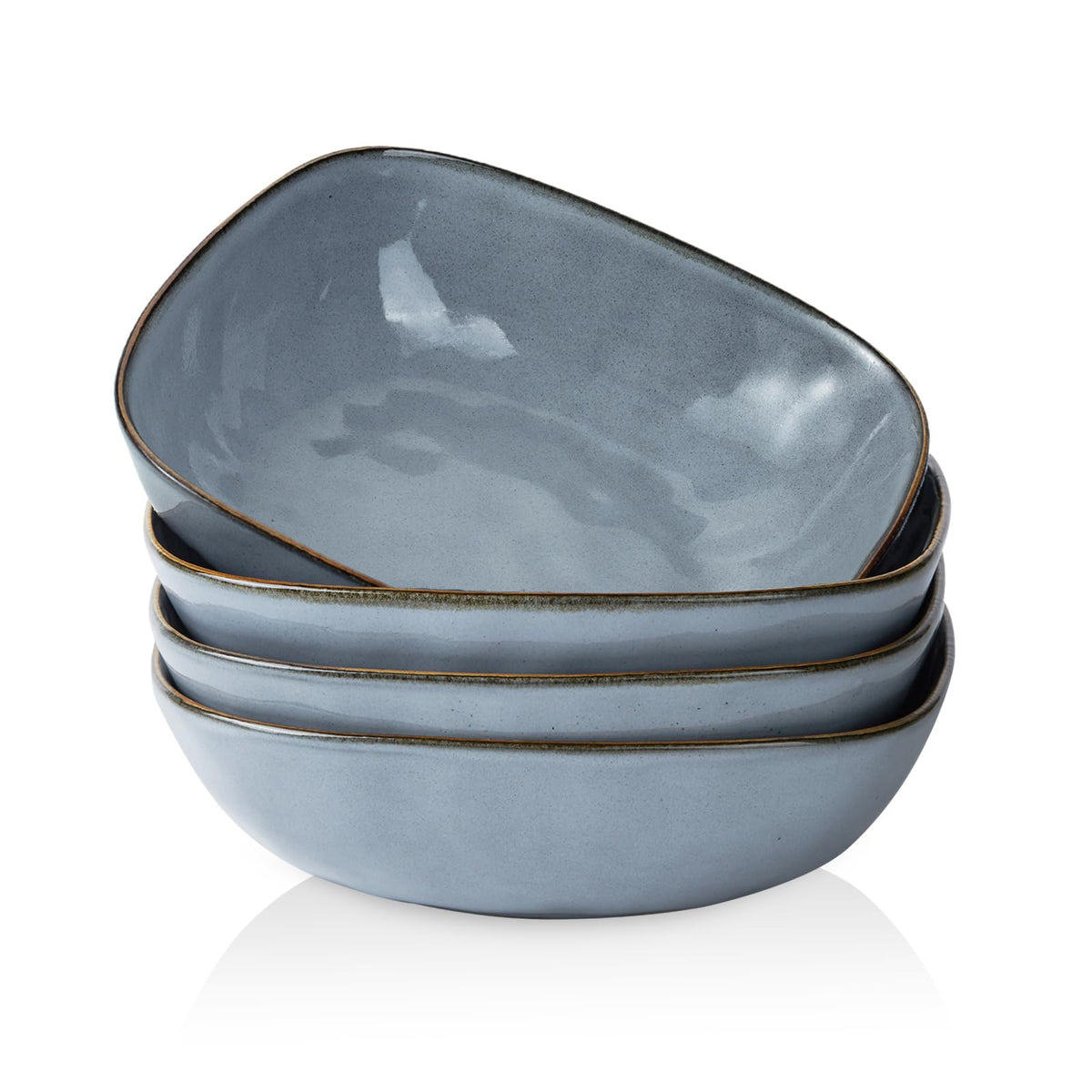 Pasta Bowl Set With Coastal-Inspired Finish