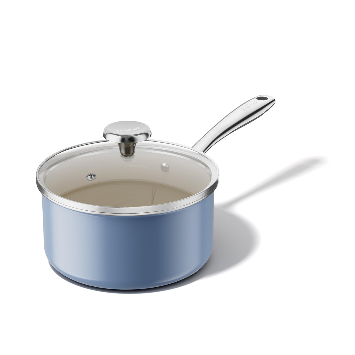 Ceramic Saucepan With Lid & Nonstick Interior