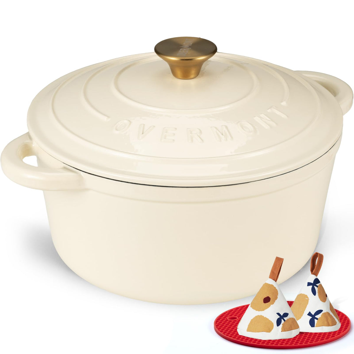 Enameled Cast Iron Dutch Oven With Heavy-Duty Lid