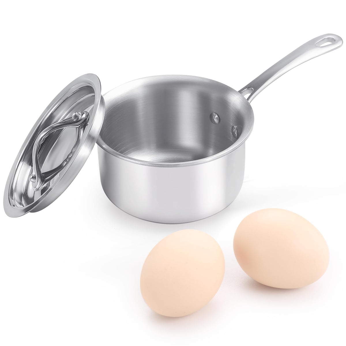 Tri-Ply Stainless Steel Saucepan for Even Heating
