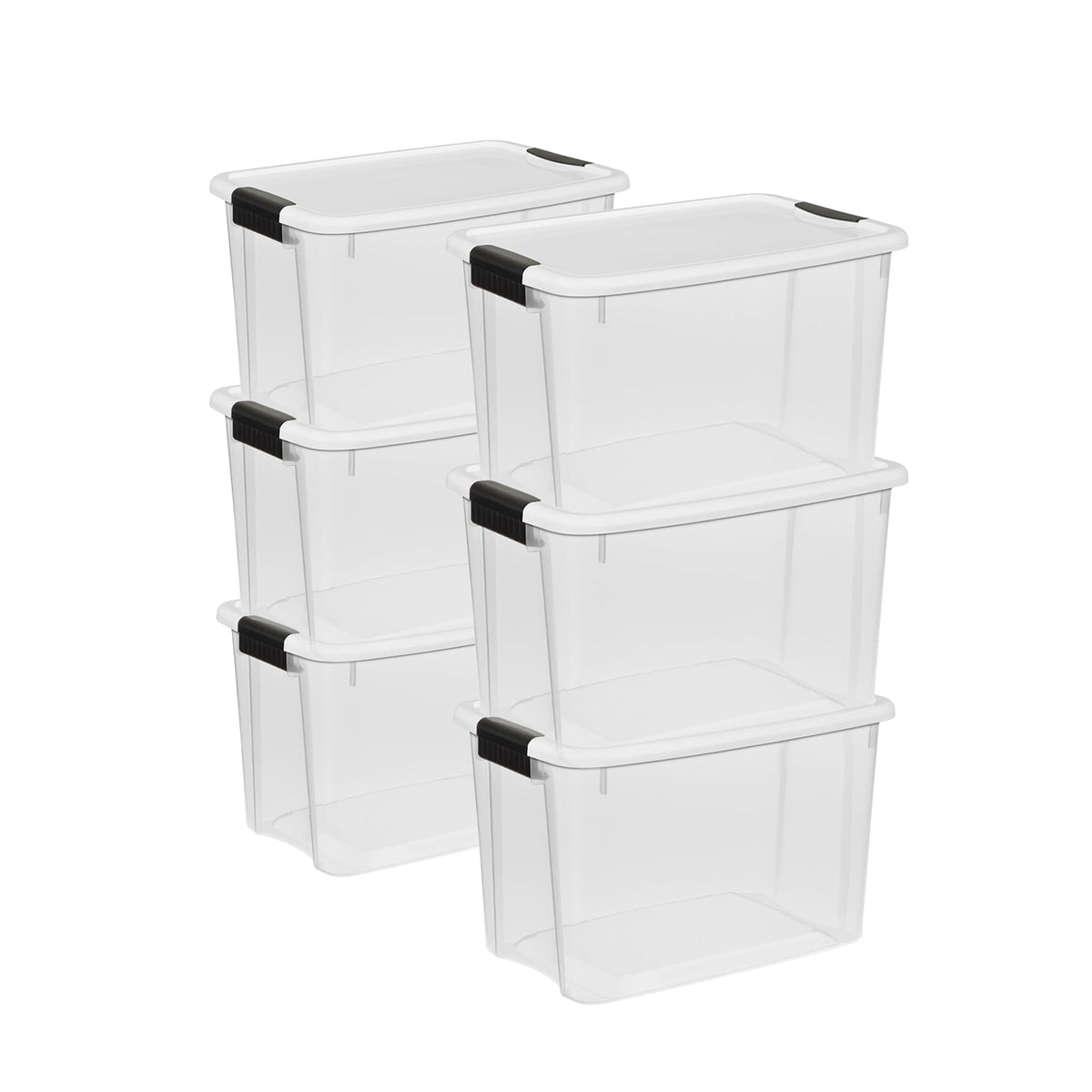 Clear Storage Bins With Secure Latching Lids