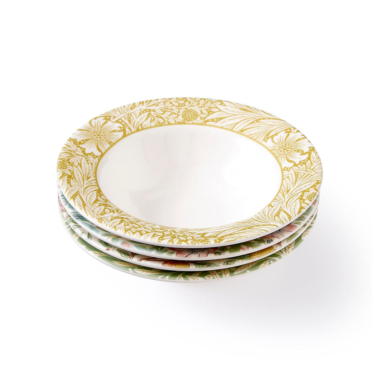 Bistro Pasta Bowl Set With Botanical Print