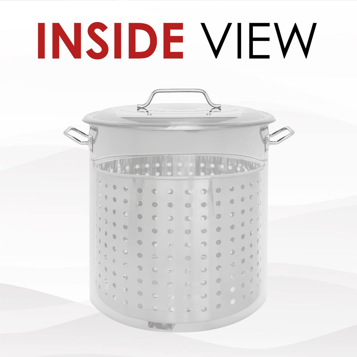 Stainless Steel Stock Pot With Steamer Basket