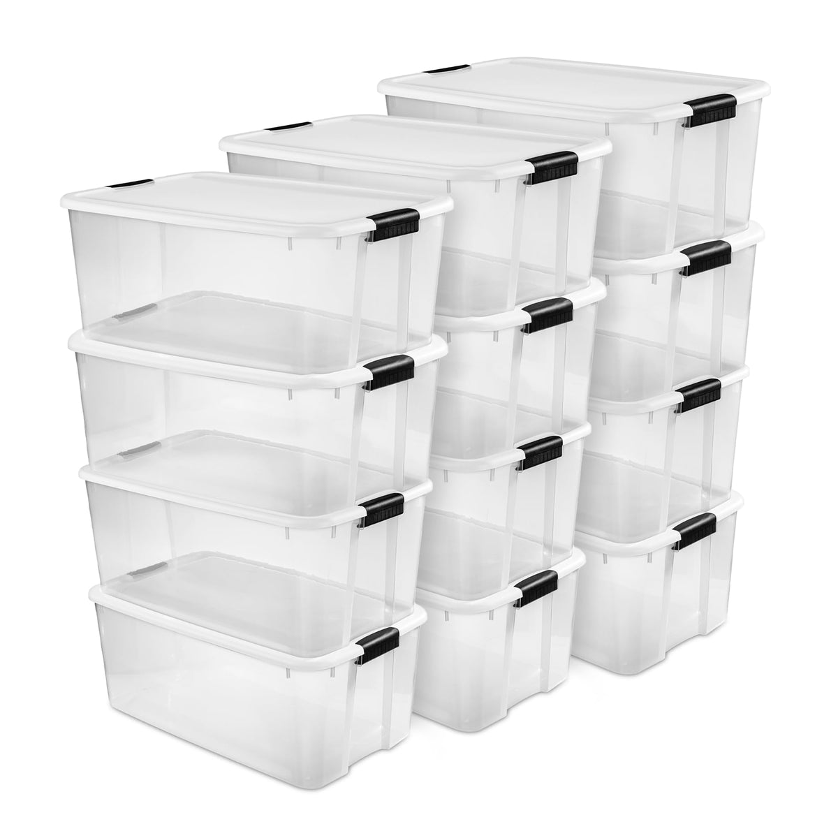 Clear Storage Bins With Secure Latching Lids