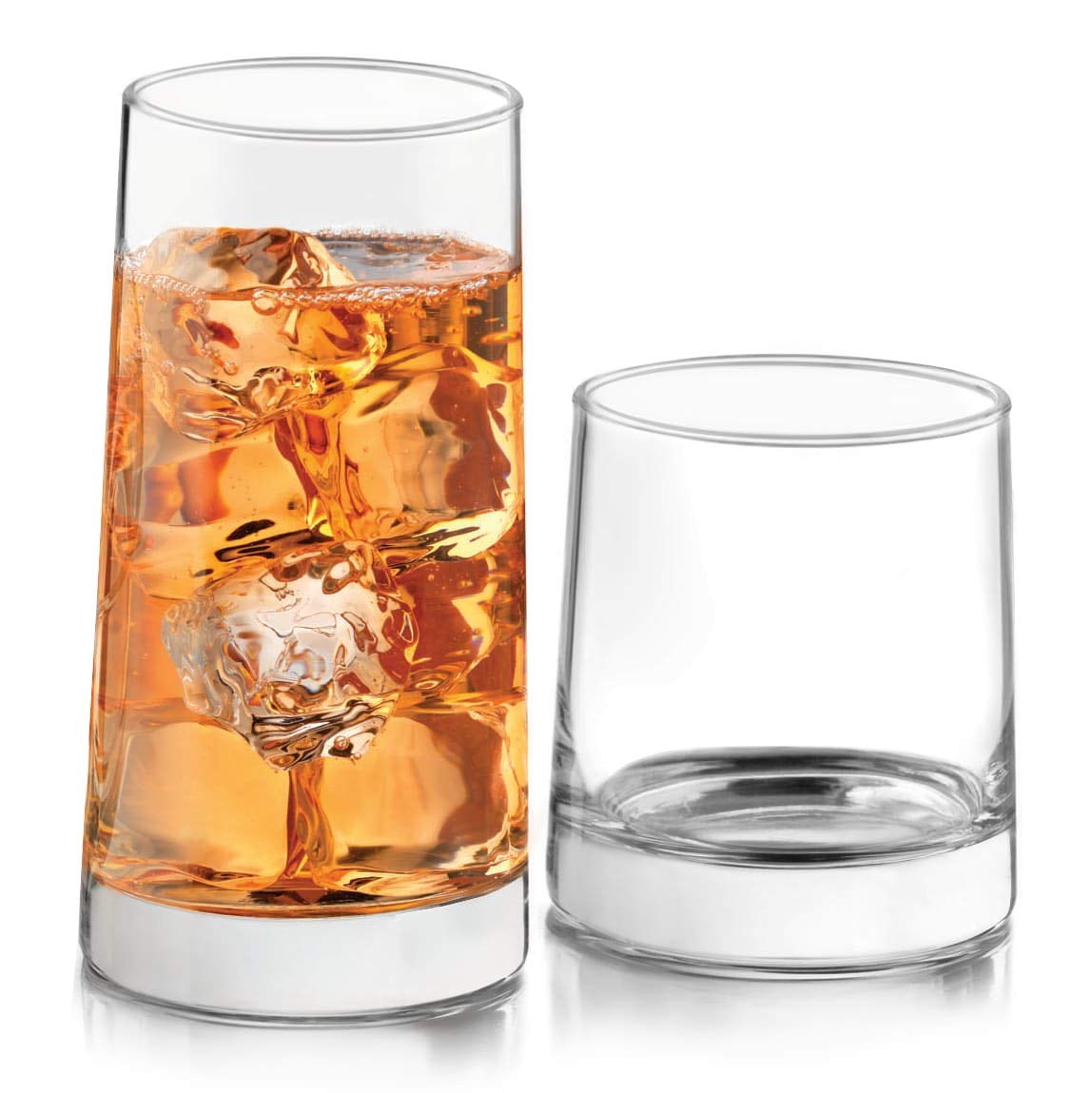 Glass Tumbler Set With Classic Cocktail Design