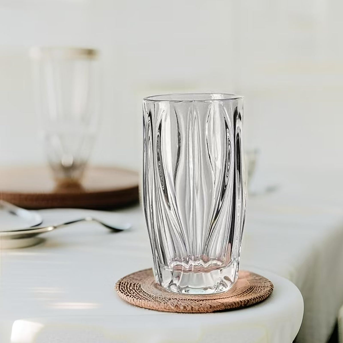 Highball Glass Set With Chip-Resistant Rims