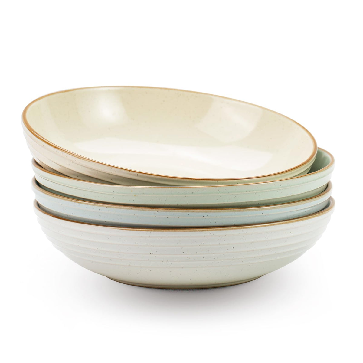 Pasta Bowl Set With Coastal-Inspired Finish