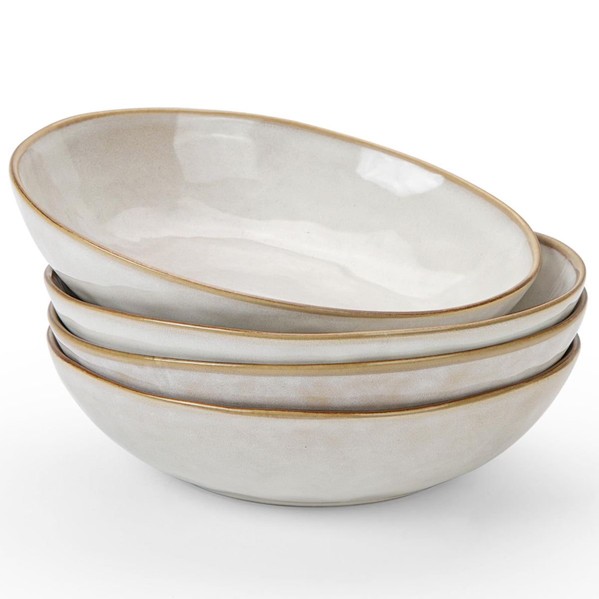 Pasta Bowl Set With Coastal-Inspired Finish