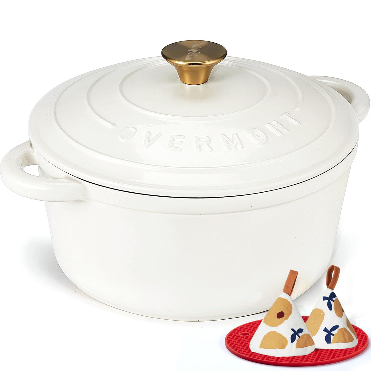 Enameled Cast Iron Dutch Oven With Heavy-Duty Lid
