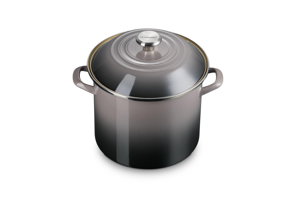Enameled Steel Stockpot With Traditional Profile