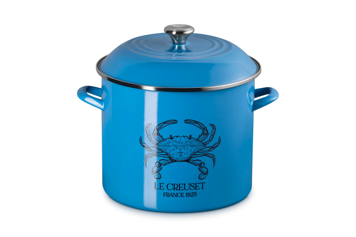 Enameled Steel Stockpot With Traditional Profile