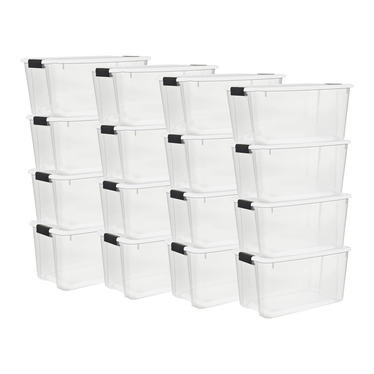 Clear Storage Bins With Secure Latching Lids