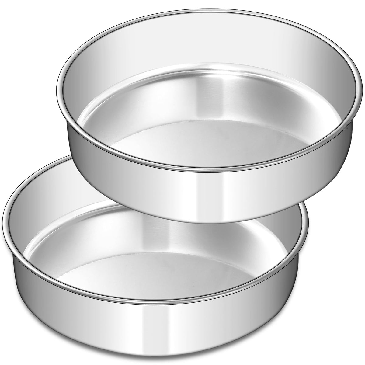 Stainless Steel Round Cake Pan Set With Leakproof Design