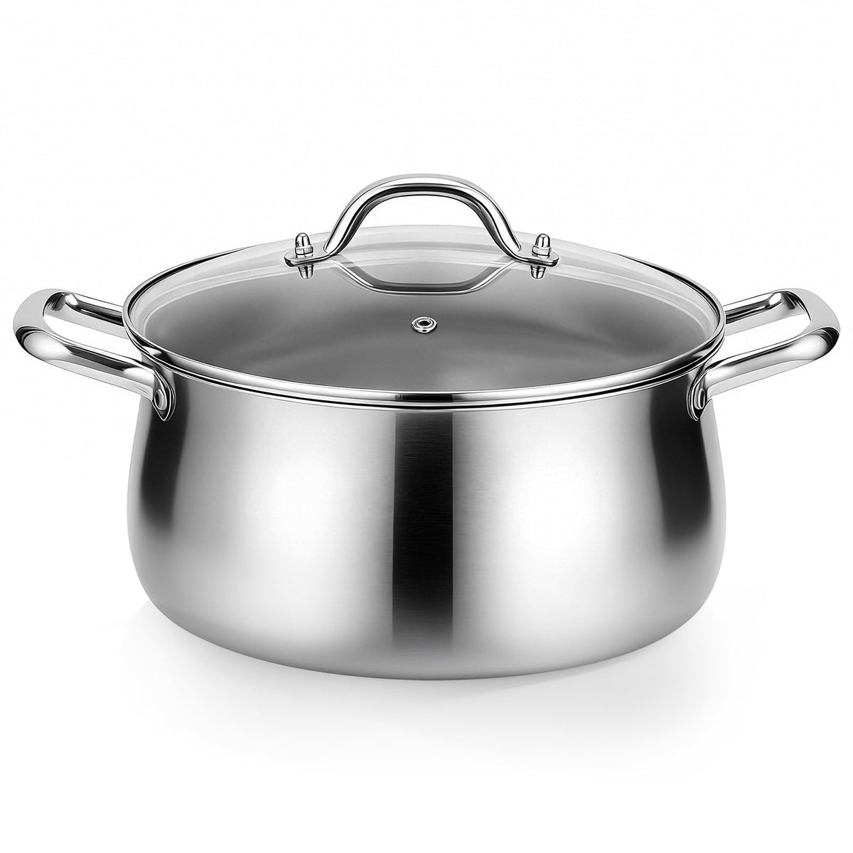 Tri-Ply Stainless Steel Stock Pot With Induction Base