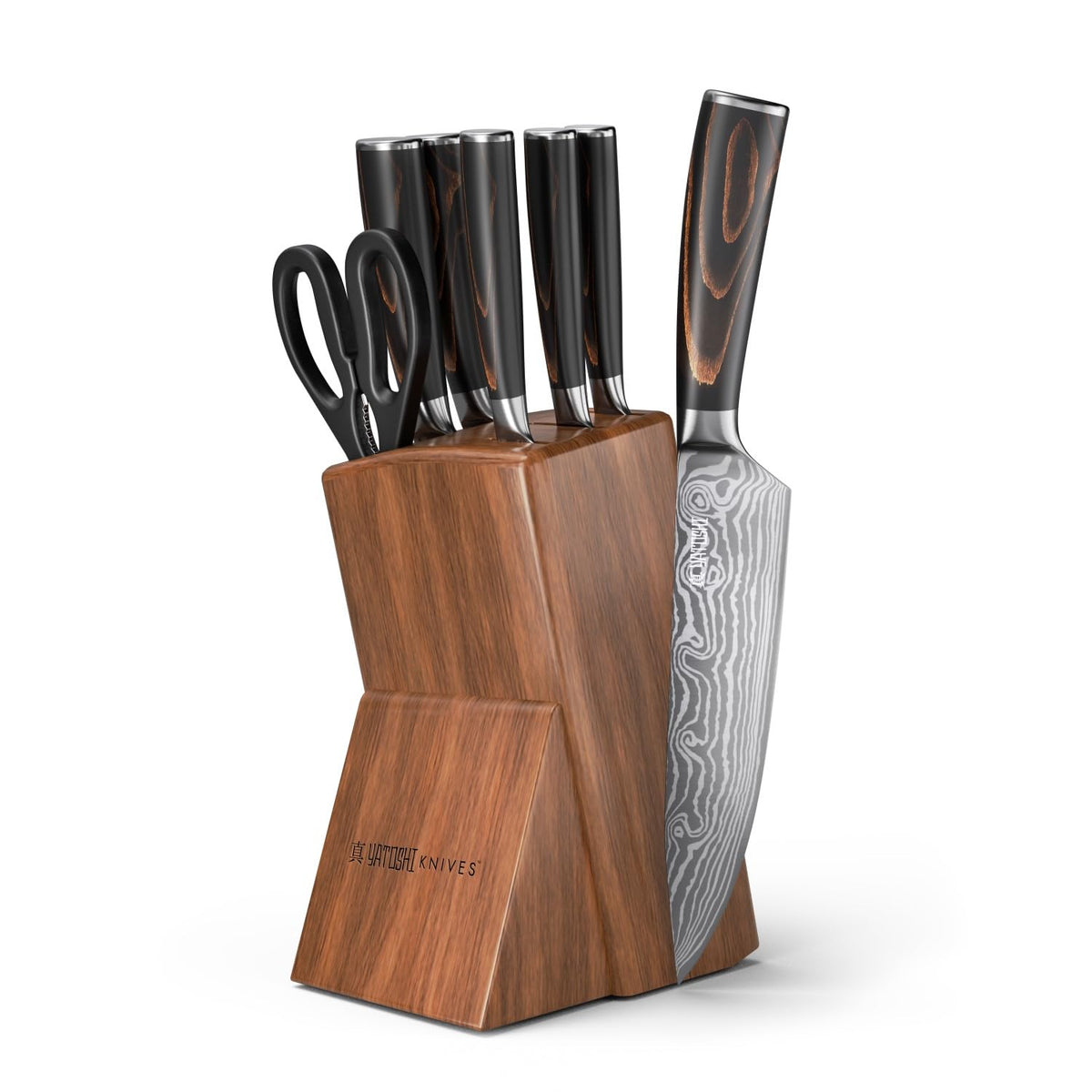 Professional Knife Block Set With High-Carbon Blades