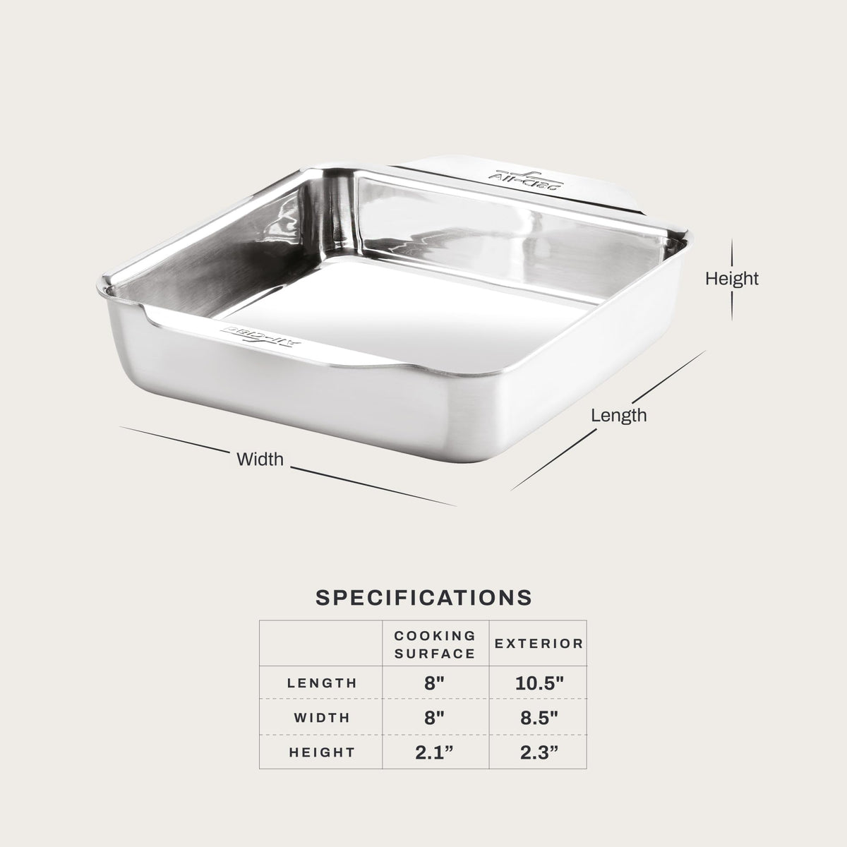 Tri-Ply Stainless Steel Baking Sheet for Even Heat