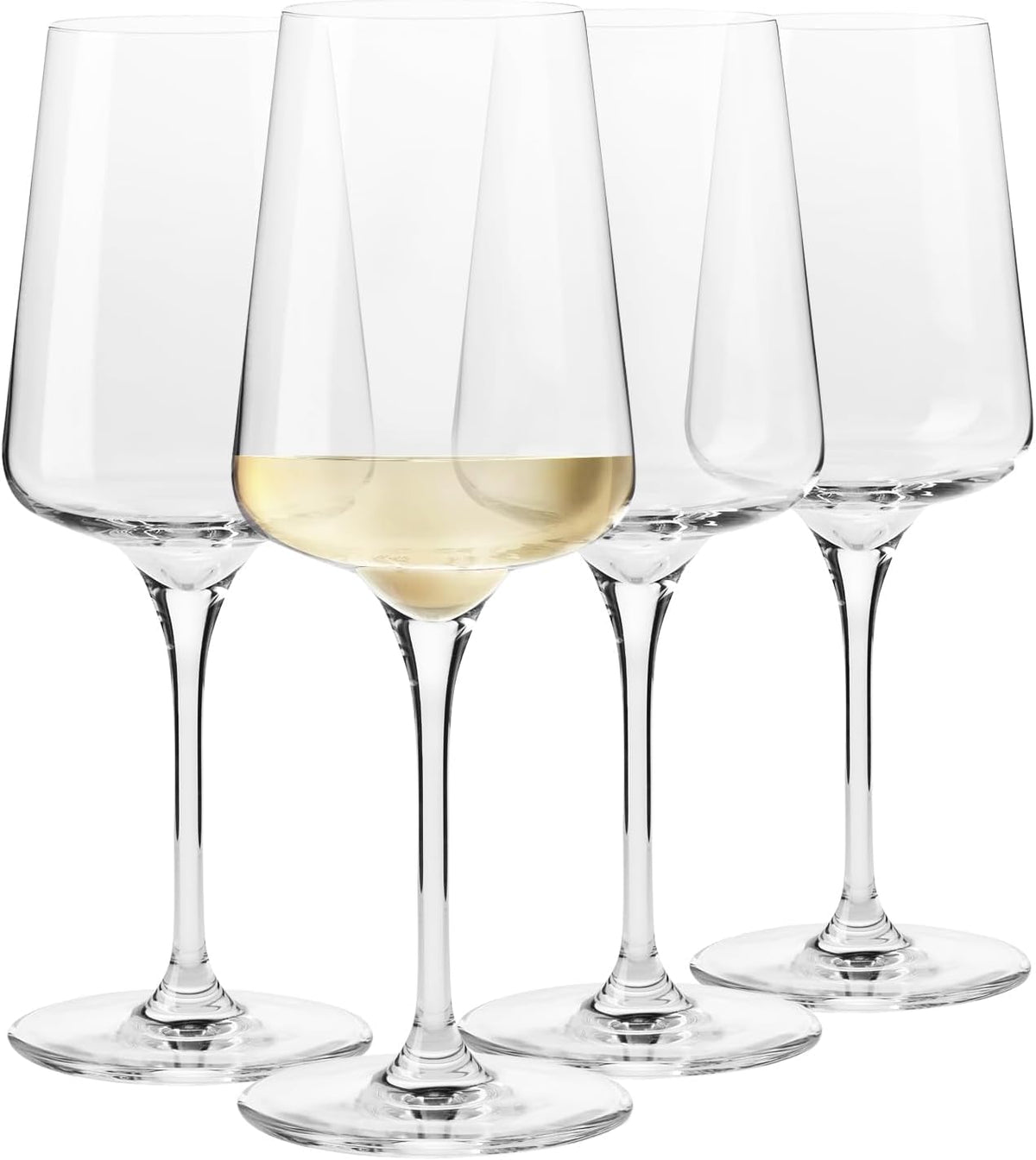 Elegant Drinking Glass Set With Sculpted Design